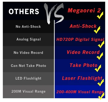 Megaorei 2 Visi Nauji Riflescopes 720P HD Naktinio Matymo taikymo Sritis Medžioklės Optika Kamera Su Lazeriu IR Laukinės gamtos Naktinio Matymo Prietaisas