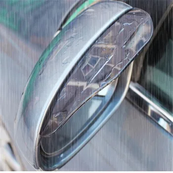 Universali galinio vaizdo Veidrodėlis, Lietaus Antakių PVC Auto Veidrodis, Lietaus apsauga Atspalvį Dangtelio Raštas Guard PVC Rainproof Ašmenys 2vnt Kartu