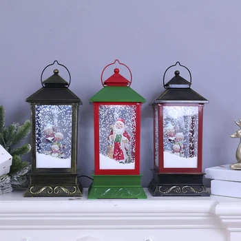 Kalėdų Muzikos Sniego Žibintų šviesos Diodai Pasakų Žibintai Lempa kalėdų dekoracijas 2021 Apšvietimas su 3 Dainas Naujųjų metų Kalėdų prekes