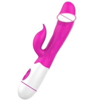 30 Greičio Dviguba Vibracija G Spot Dildo Rabbit Vibratorius Erotiniai Moterų Masturbator Sekso Žaislai Moterims Makšties Klitorio Massager