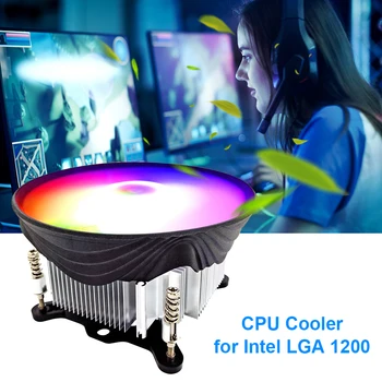 SNIEGO CPU Aušintuvo RGB 120mm Varžtas Tvirtinimo Šilumos Kriaukle Intel LGA 1200 1150 1151 1155 Radiatoriaus 3 Pin CPU Aušinimo Ventiliatorius PC Ramus