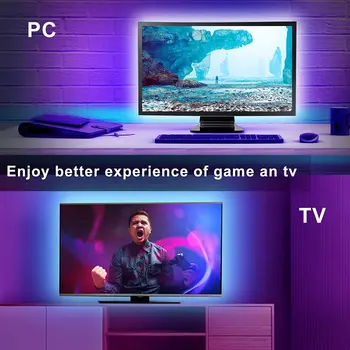 TV Apšvietimas RGB5050 LED Šviesos Juostelės APP Kontrolės Lanksti Led Juostelė TV ,PC, Miegamojo, Veidrodis
