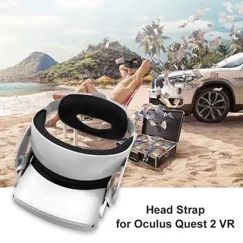 Reguliuojamas Galvos Dirželis su Atminties Putos Padas Pagalvėlė Putų Bloknotu VR Šalmas Reikmenys Oculus Quest 2 VR Ausines