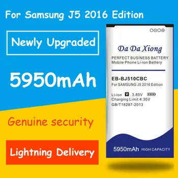 Nemokamas pristatymas 5950mAh EB-BJ510CBC Baterija Samsung J5 2016 Edition j5109 j5108 J510 Telefono baterijų Pakeitimas