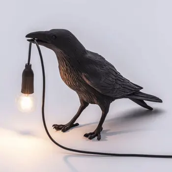 Laimingas Paukštis Formos Stalo Lempa Namų Dekoratyvinis LED Apšvietimas Asmenybės Kūrybos Miegamasis Stalo Lempa