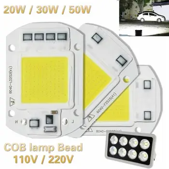 LED, COB (Chip Lempa 20W 30W 50W AC 110V, 220V Didelės Galios Smart IC nereikia Vairuotojo 