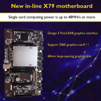 X79-H61 Kasybos Plokštė LGA 2011 CPU Lizdo 5 PCIe PCI-E Express 3.0 X8 Lizdai DDR3 Atminties Lizdas Miner Paramos 3060 GPU