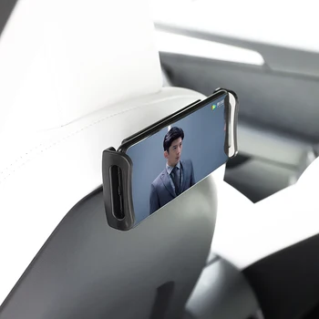 Už Tesla Modelis 3 Modelis Y Galinių Sėdynių Atramos Atgal Mobilųjį Telefoną, Planšetinį Kompiuterį Įrašą Trinkelėmis Priedai Automobilinis Laikiklis