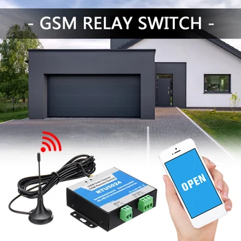 RTU5024 GSM Vartų Relės Perjungimas 850/900/1800/1900MHz Nuotolinio Valdymo Belaidžio Durų Prieigos Atidarytuvas su Antena