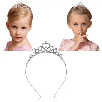 Naujas kalnų krištolas Tiara Plaukų Juostos Vaikas Mergina Nuotakos Princess Crown Lankelis Prom korėjos vaikų naujos karūnos gimtadienis