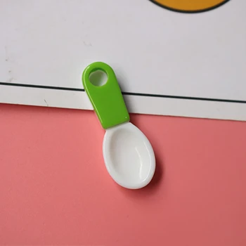 10vnt Mielas Mini Stalo Šaukštas Pakabukai Amatų Kawaii Modeliavimas Virtuvės Reikmenys Pakabukas 