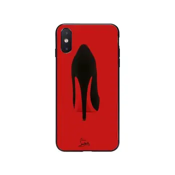Raudonos spalvos aukšto kulno batai, Telefono dėklas Skirtas iphone 12 7 8 Plus X XS Max XR Coque Atveju iphone 5s SE 2020 6 6s 11Pro