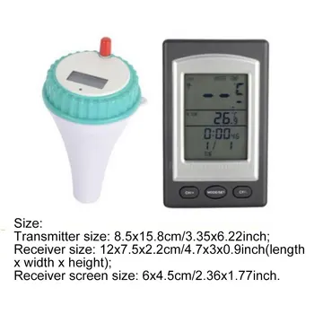 Baseinas Termometras Belaidžio Nuotolinio valdymo Skaitmeninis Vandens Temperatūros Daviklis, LCD Ekrane Baseinas, Spa Vonia Akvariumas