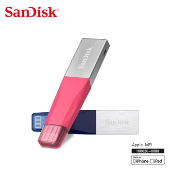 SanDisk USB Flash Drive iXPand OTG Žaibo 128GB 64GB Pendrive Dual OTG Jungties USB 3.0 Pen Ratai 