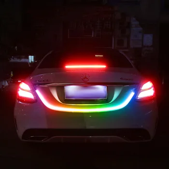 4-Mode, Automobilių Uodega Lauke spalvotu LED Šviesa Automobilių Universalus Automatinis Posūkio Signalo Lemputė, Stabdžių Dekoratyvinės Šviesos Juosta