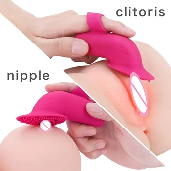 Krūtinės Pūlingas Erzinti Vibratorius Pirštas Rankovės Mini Vibruojantį Massager Erotika Suaugusiems, Sekso Žaislai Moterims