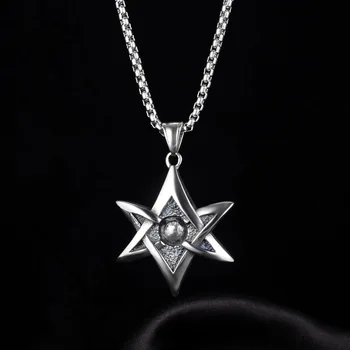Klasikinis Hexagram Izraelio Žvaigždė Davidas Pakabukas Karoliai Vyrams Vyrų Nerūdijančio Plieno Sidabro Spalvos Mados Juvelyrika Dovana Dropship