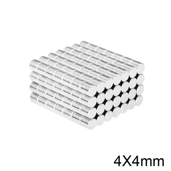 50/100/200/500/1000PCS 4x4 Mini Maži, Apvalūs Magnetai N35 Neodimio Magnetas Dia 4x4mm Nuolatinis NdFeB Stiprūs, Galingi Magnetai, 4*4