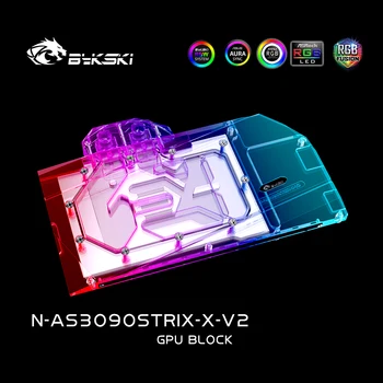 Bykski Visišką GPU Vandens Blokas ASUS RTX3080 3090 STRIX Grafikos Kortelės, VGA Watercooler,ARGB/RGB SYNC, N-AS3090STRIX-X-V2