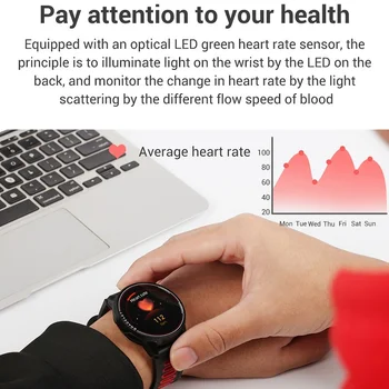 L6 Smart Žiūrėti 2020 IP68 Vandeniui Fitness Tracker Širdies ritmo Monitorius 