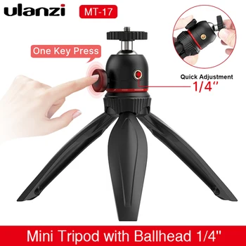 Ulanzi MT-17 Mini Trikojo Reguliuojamas Nuimamas 360 Sukimosi Ballhead Išmanųjį telefoną Vlog GoPro9 Trikojo Su 1/4 Trikojo Varžtą Monopodzie