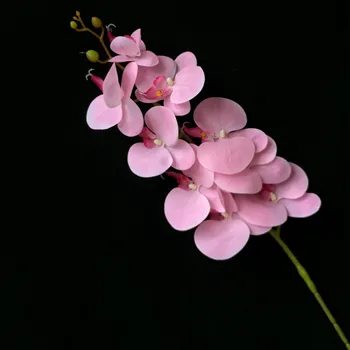 4p Dirbtinio Latekso Drugelis Orchidėjų Žiedų 9 galvutėmis/gabalas Nekilnojamojo Touch Geros Kokybės Phalaenopsis Orchidėja 40