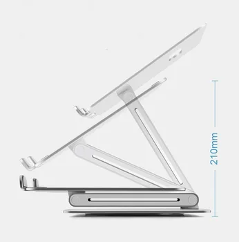 Aliuminio Reguliuojamas Nešiojamas Stendas, Sulankstomas Nemokamai Liftas Atramos Kampas Koreguoti Nešiojamojo kompiuterio Tabletės Didina Turėtojas MacBook Pro 