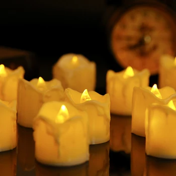 Pakuotėje 4 Mirgėjimas LED Žvakių Šviesos Vestuvių, Gimtadienio,Flameless Baterija Elektroninių Bažnyčios Žvakės