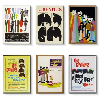 Estetinės Klasikinis The Beatle Alboms Senovinių Plakatų ir Spausdina Sienų Paveikslai Tapyba Namų Dekoro Namų Kambarį Apdaila