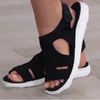 Moterų Sandalai 2021 Moterų Batų Mados Megzti Kvėpuojantis Sneaker Sandalas Ponios Atsitiktinis Sporto Elastinga Butai Batus Moteris Sandalas