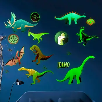 14Pc Žėrintis Dinozaurų Pasaulio Kūrybos Siena Lipdukas Kambarį Miegamojo Sienos Fone Vaiko Miegamasis Namų Dekoro Šviesos Lipdukas