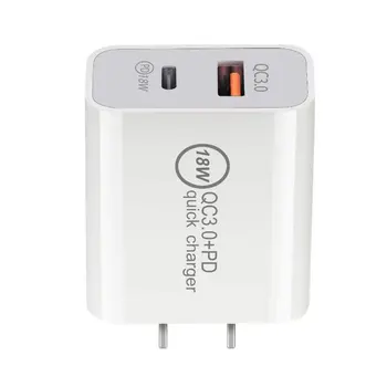 Greita Įkrovimo Kištuką Apple PD2.0+QC3.0 Mobiliuoju Telefonu Greitai Įkrauti USB-A+Tipo C Dual Port Įkrovimo Adapteris, Skirtas 