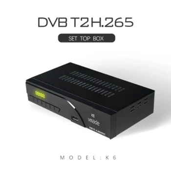 NAUJI DVB T2 K6 AV Uosto H. 265 HEVC Skaitmeninės Nustatyti Top Box, Antžeminis Imtuvas Paramos MEECAST 