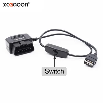 XCGaoon OBD 12V 24V USB 5V 2.1 Automobilinio Įkroviklio Hardwire Laido, Brūkšnys Cam Kamera Transporto priemonės DVR mobiliųjų Telefonų Žemos Įtampos Apsauga