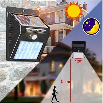 1-4PCS LED Saulės žibintas Jutiklis saulės energija Varomas Skydo Gatvėje, Šviesos, Lauko, Sodo Kelio Vietoje Sienos Avariniai Žibintai luminaria vandeniui