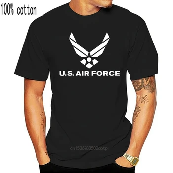 2019 Mados Medvilnės marškinėliai JAV Oro Pajėgų Logotipas Amerikos Karinių oro pajėgų vyriški Marškinėliai 1659