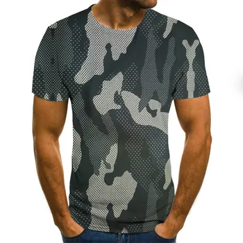 Vasaros vyriški T-shirt Apvalus kaklas trumpas rankovėmis gatvės stiliaus punk stiliaus 3D spausdinimo atsitiktinis marškinėliai 2021 turas modelis