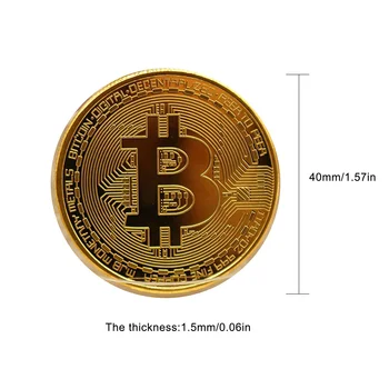 10VNT BITCoin Meno Kolekcija Kūrybos Suvenyrų Auksą, Padengtą Bitcoin Tiek Monetų Dovanų Fizinių Metalų Antikos Imitacija Sidabro Monetas