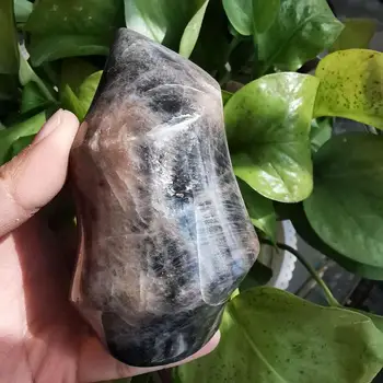 350g Natūralaus akmens juoda mėnulio akmuo kristalas liepsna reiki akmenys perlas čakros akmenys ir gijimą, kristalai namų puošybai