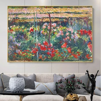 Claude Monet Bijūnas Sodas, Drobė Žinomų Tapybos Plakatai ir Spausdina Sienos Menas Nuotraukas Kambarį Namo Apdaila Cuadros