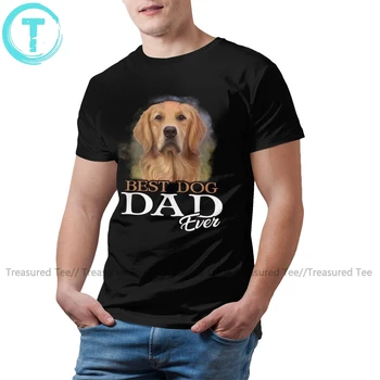 Auksaspalvis Retriveris Šuo T Shirt Mens Geriausias Šuo Tėtis Kada Nors Auksaspalvis Retriveris T-Shirt Streetwear Spausdinti Marškinėliai Medvilnės Marškinėlius