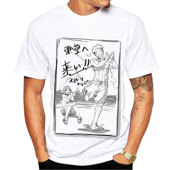 Marškinėliai Vyrams Japonų Anime Streetwear Džiudžiutsu Kaisen modelio Marškinėlius Kawaii Harajuku Hip-Hop Tees Vyras