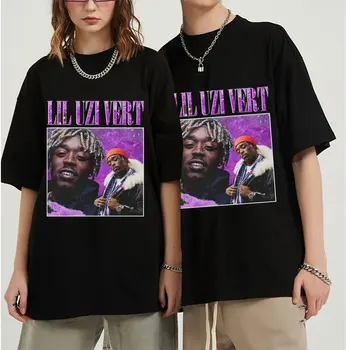 Vasaros Lil Uzi Vert 90-ųjų Derliaus Unisex Black Marškinėliai Vyrams Marškinėliai Medvilniniai Marškinėliai, Negabaritinių Vyrų Mados marškinėliai Plius Dydis Viršūnės