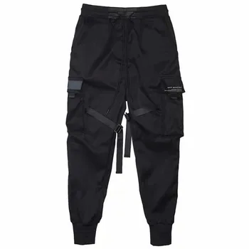 2021 Naujas Vyrų sweatpants Klasikinis Poilsiu Krovinių Kelnės Hip-Hop Streetwear Multi Pocket Kelnės Plius Dydžio Kelnes S-5XL