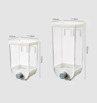 Plastikiniai įvairios grūdų saugojimo dėžutė skaidri virtuvė kabinti talpykla talpykloje javų, avižų, kavos saugojimo dėžutė