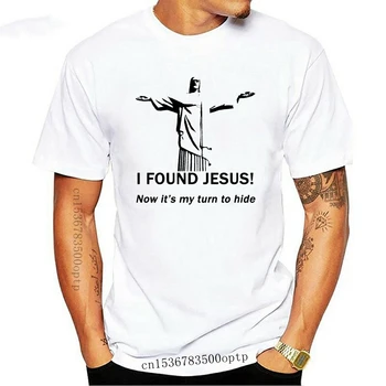 Rasti Jėzus Savo Ruožtu Paslėpti T Shirt Mens Juokingas Humoro Ateistų Religija Pokštas Dovana ?Klasikinis Užsakymą Dizaino Marškinėliai