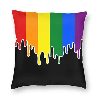 Gėjų Vėliavos Lašelinę Dizaino Pillowcover Namų dekoro LGBT Vaivorykštė, Lesbietės, Pagalvėlė Apima, Mesti Pagalvės Automobilių Spausdinimas