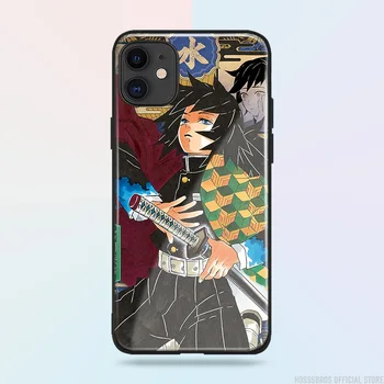 Giyu Tomioka Anime Minkšto Silikono Grūdintas Stiklas IPhone SE 6 6s 7 8 Plus X XR XS 11 12 Mini Pro Max Telefono Padengti Shell