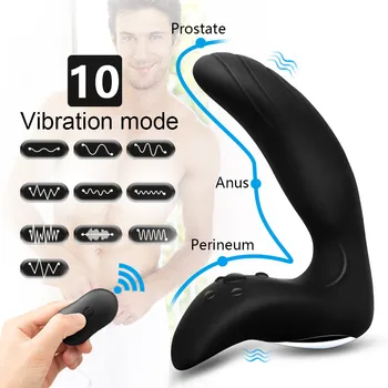 Analinis Kaištis Vibratorius Prostatos Massager USB Įkrovimo Stimuliatorius Medicininio Silikono Belaidžio Nuotolinio Valdymo Butt Plug Sekso žaisliukai Vyrams