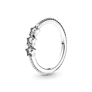 925 Sterlingas Sidabro Žiedas Nutiesti Klasikinės Elegancijos Su Mėlyna Kristalų Žiedai Moterims Vestuves Bižuterijos